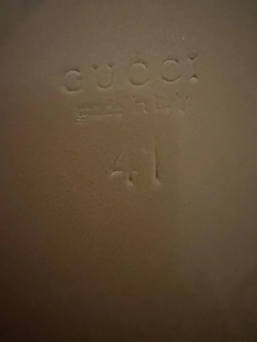 Gucci Beige/Brown GG Canvas Pointed Toe Flats with Gold Logo - Picture 2 of 4